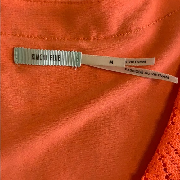 Kimchi Blue Sz Medium Orange Sunflower Lace Dress - Picture 12 of 13